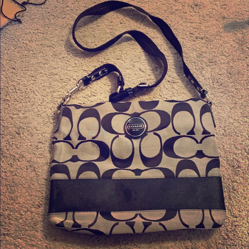 Coach signature black cross body